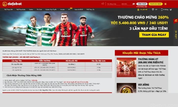 Dafabet Sports - Chinh phục sàn đấu cá cược thể thao đẳng cấp 5