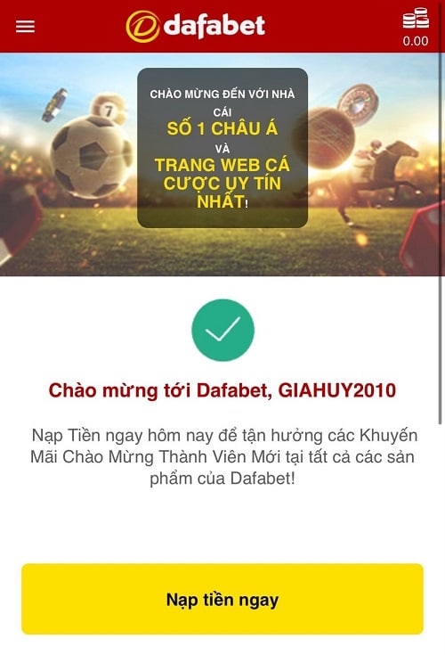 đăng ký dafabet trên mobile